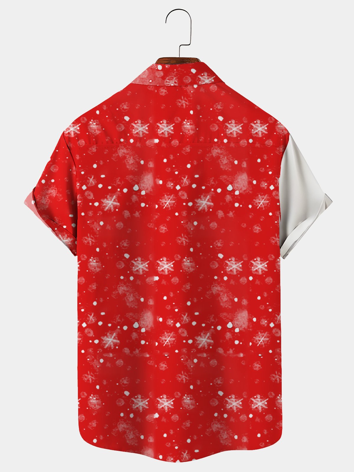  Men's Holiday Christmas Santa Hawaiian Short Sleeve Button Up Shirt