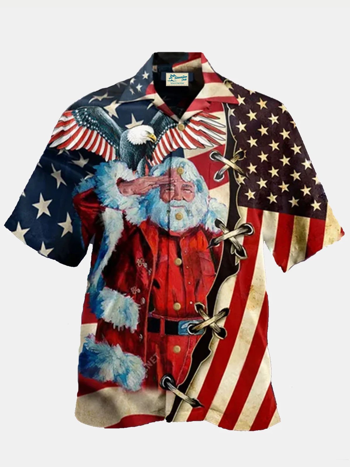 Men's American Flag Christmas Shirt