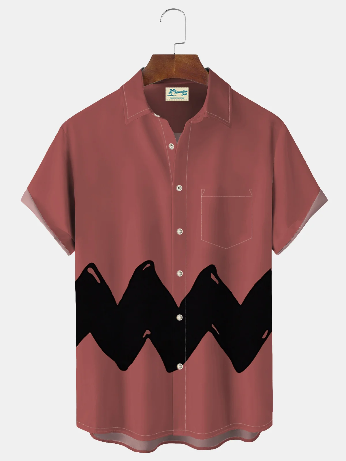  60's Retro Cartoon Men's Hawaiian Shirt Art Stripe Oversized Stretch Shirts