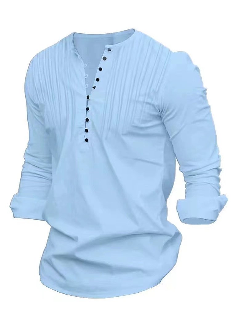 JoyMitty Basic Comfortable Plain Men's Button Down Long Sleeve Shirt