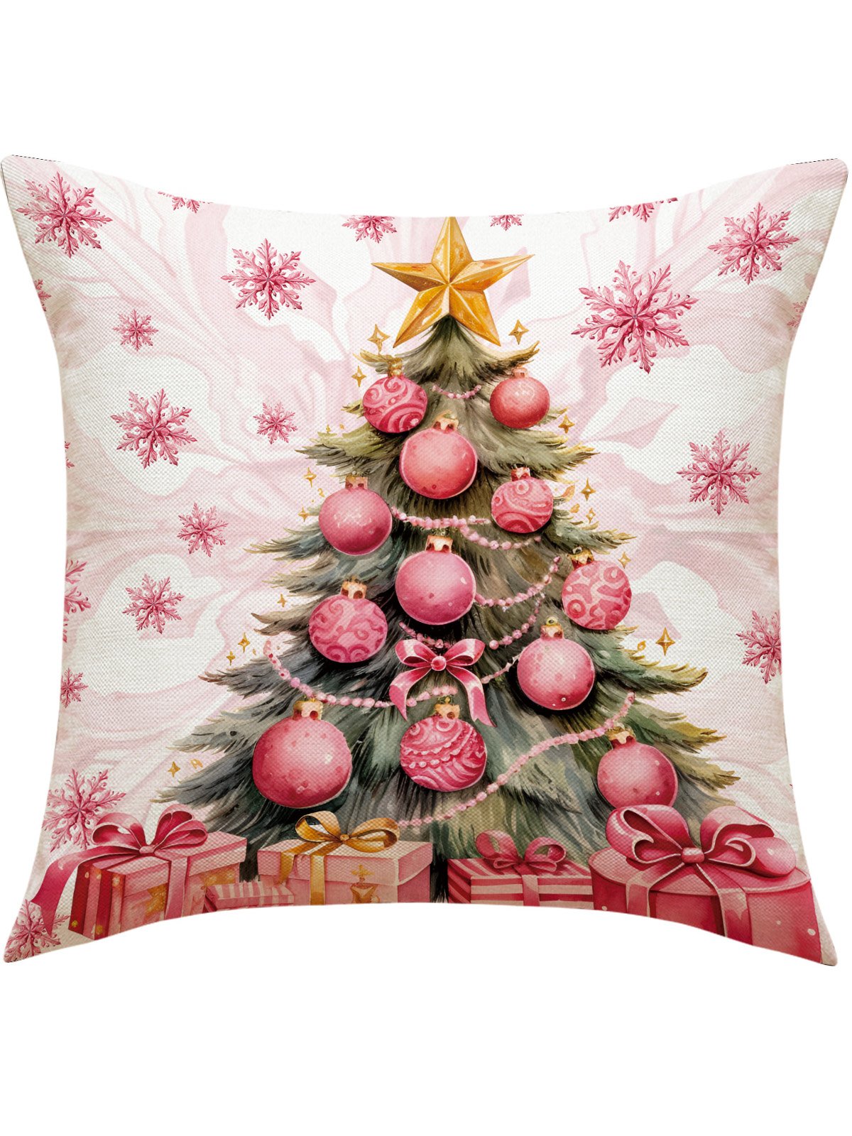 Christmas Santa Claus Christmas Tree Print Pillowslip