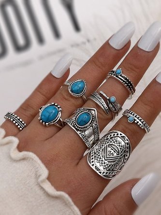 Boho Turquoise Rings