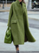 JOYMITTY Women Vintage Plain Long Sleeve Plus Size Casual Outwear