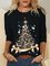 Women Christmas Tree Cotton-Blend Long sleeve Tops