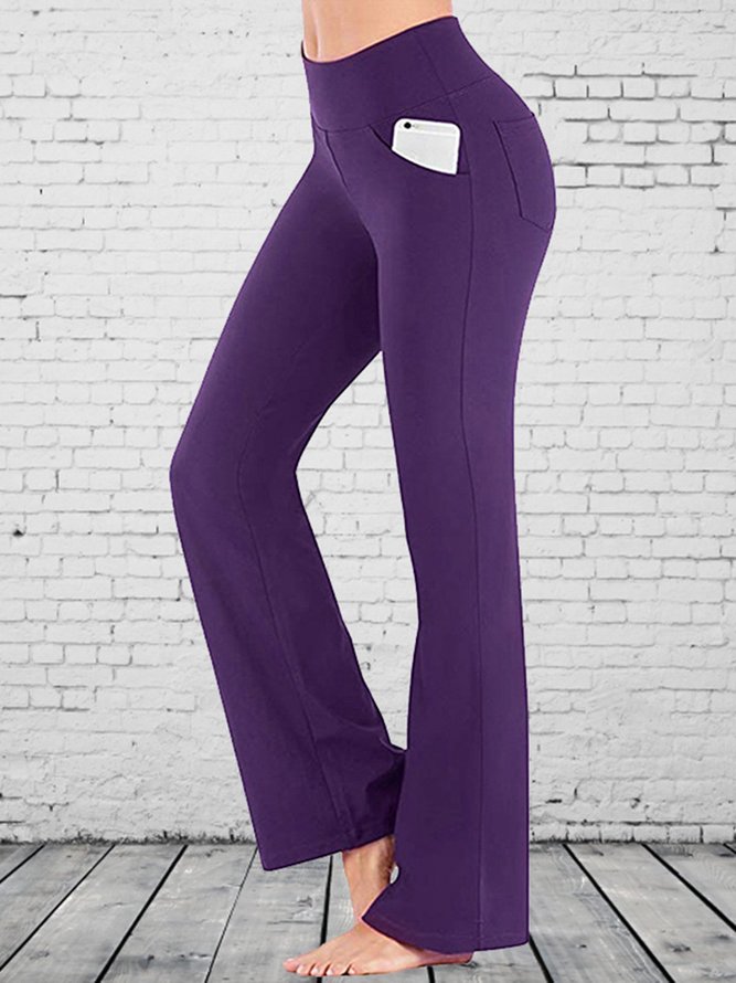 JOYMITTY Women Ladies Yoga Pocket Stretch Trousers