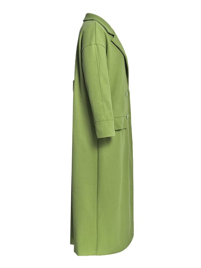 JOYMITTY Women Vintage Plain Long Sleeve Plus Size Casual Outwear