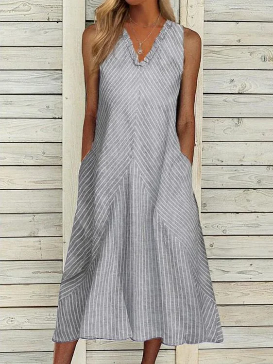 A-Line Casual Striped Dresses | Dresses | Joymitty Summer Dresses ...