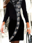 Plaid Casual Buttoned Long sleeve Dress