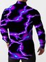  Men's Urban Fashion Shirts 3D Lightning Gradient Art Large Size Easy Care Trendy Casual Shirts