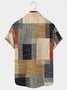  Medieval Geometric Texture Men's Hawaiian Shirt Plus Size Home Art Check Stretch Button Camp Shirts