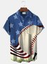 Golf Flag Print Beach Men's Hawaiian Oversized Shirt with Pockets