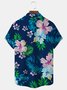 JoyMitty Hawaiian Floral Tropical Print Men's Button Pocket Shirt