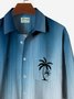 JoyMitty Hawaii Gradient Coconut Tree Print Men's Button Pocket Long Sleeve Shirt