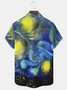 JoyMitty Art Abstract Rooster Print Beach Men's Hawaiian Oversized Short Sleeve Shirt with Pockets