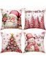 Christmas Santa Claus Christmas Tree Print Pillowslip