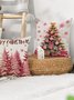 Christmas Santa Claus Christmas Tree Print Pillowslip