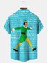 Christmas Movie Poster Print Men's Button Pocket Short Sleeve Shirt