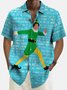 Christmas Movie Poster Print Men's Button Pocket Short Sleeve Shirt