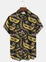 Mardi Gras Mardi Gras Mask Bead Print Aloha Hawaii Men's Button Pocket Shirt