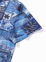 JoyMitty Ethnic Print Cool Ice Shirts Sweat-wicking Beach Men's Hawaiian Oversized Pocket Shirt