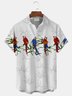 JoyMitty Hawaiian Parrot Leaf Print Men's Button Down Pocket Shirt